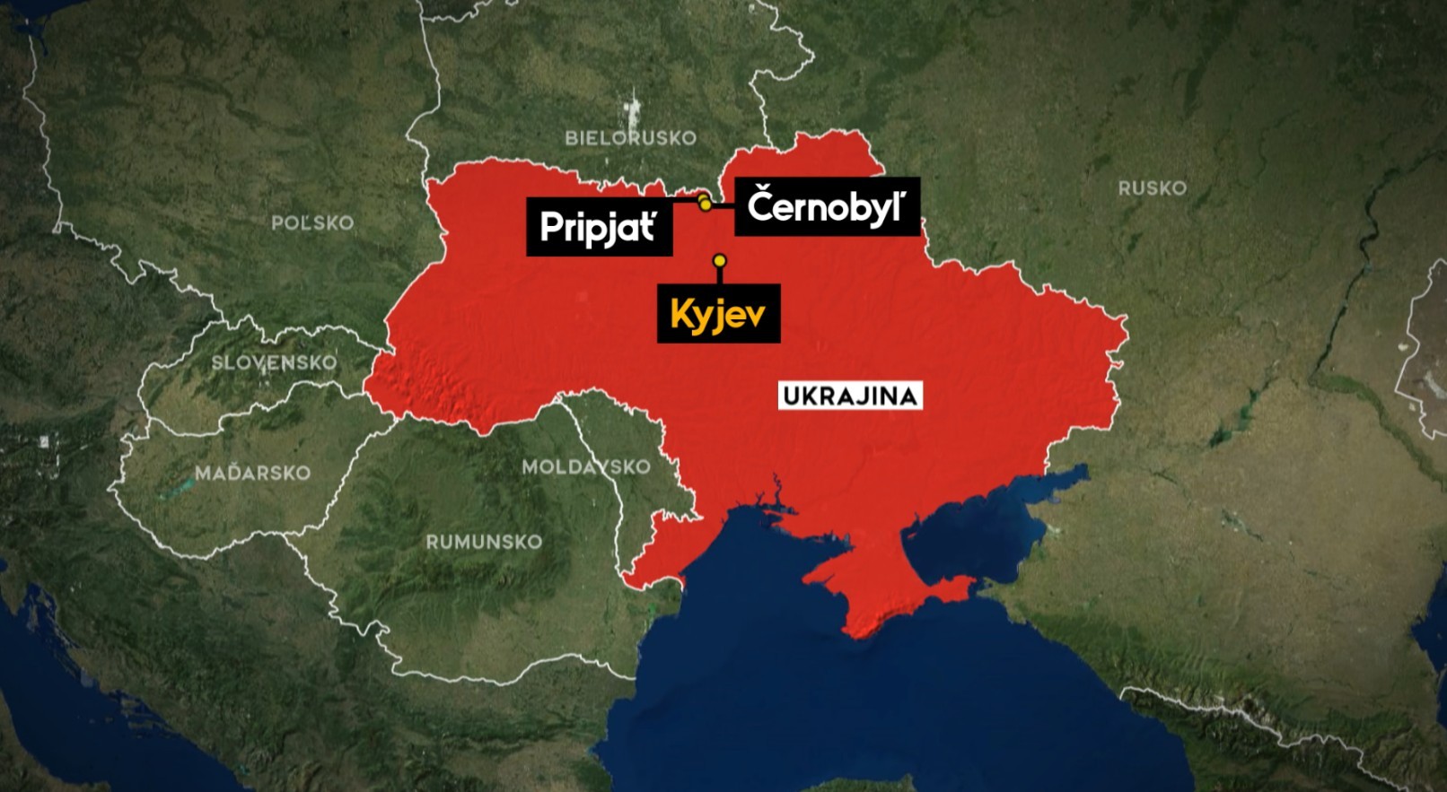 mapa cernobyl